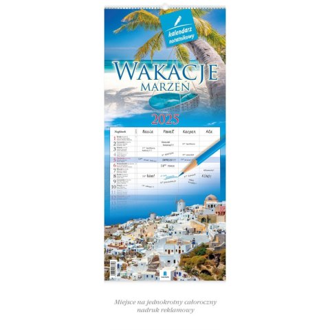 Kalendarz ścienny NOTATNIKOWY KOMPOZYCJE KWIATOWE 220mm x 490mm Lucrum (WN02)