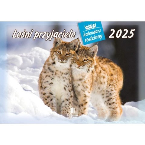 Kalendarz ścienny LEŚNI PRZYJACIELE rodzinny 2026 280mm x 400mm Lucrum (WL07)