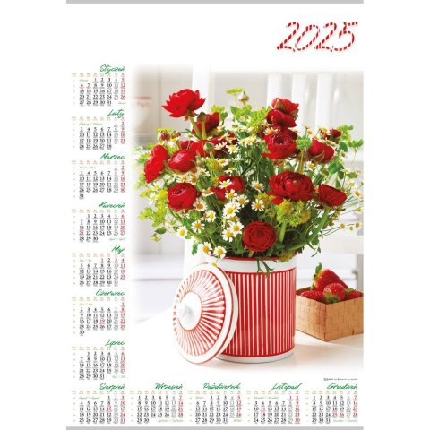 Kalendarz ścienny JASKRY plakatowy 607mm x 880mm Lucrum (PL14)