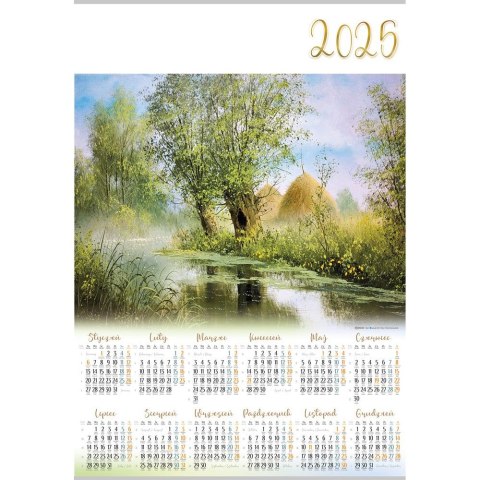 Kalendarz ścienny RUCZAJ plakatowy 607mm x 880mm Lucrum (PL09)