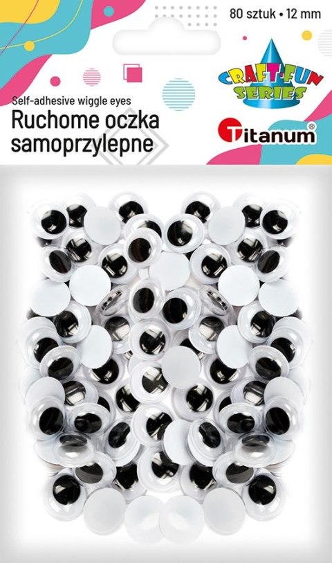 Oczka Craft-Fun Series samoprzylepne 12mm 80 szt Titanum