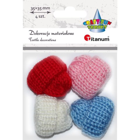 Ozdoba materiałowa Craft-Fun Series czapeczki włóczkowe Titanum (172284)