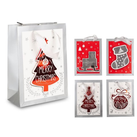 Torba prezentowa świąteczna aplikacja 3d [mm:] 235x175x 80 One Dollar (244191)