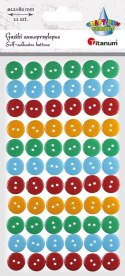 Guziki Craft-Fun Series samoprzylepne 12mm mix 66 szt Titanum (21XZ1216-11)