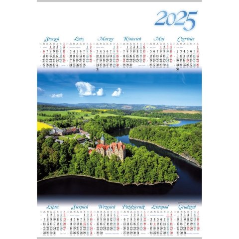 Kalendarz ścienny RZEKA plakatowy 607mm x 880mm Lucrum (PL05)
