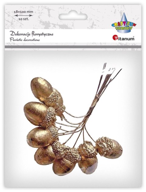 Ozdoba styropianowa Craft-Fun Series Żołędzie złote Titanum (DIY-E-24 (41))