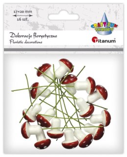 Ozdoba styropianowa Craft-Fun Series muchomor na druciku Titanum (92636)