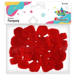 Pompony Craft-Fun Series czerwone 30 szt Titanum (283063)