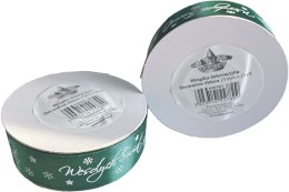 Wstążka Craft-Fun Series satynowa satynowa z nadrukiem Wesołych Świąt 25 zielony ciemny Titanum (25/25YGREEN)
