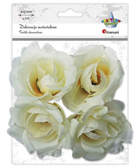 Ozdoba materiałowa Craft-Fun Series róże 4 szt. Titanum (D-TZW-230606B)