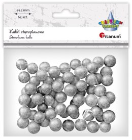 Ozdoba styropianowa Craft-Fun Series SREBRNE kulki styropianowe Titanum