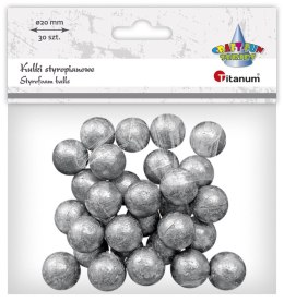 Ozdoba styropianowa Craft-Fun Series Srebrne kulki styropianowe Titanum
