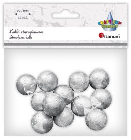 Ozdoba styropianowa Craft-Fun Series Srebrne kulki styropianowe Titanum