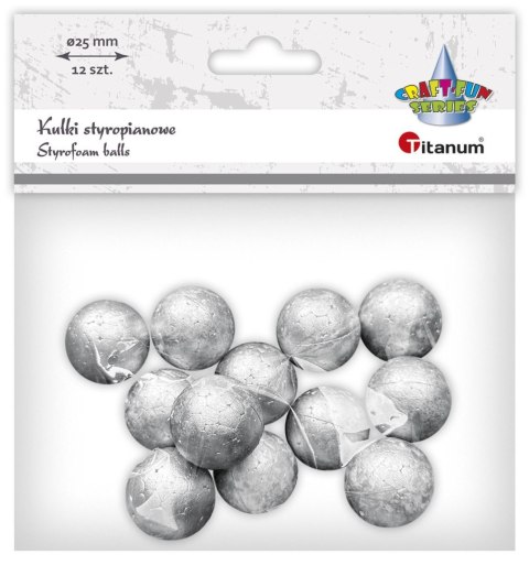 Ozdoba styropianowa Craft-Fun Series Srebrne kulki styropianowe Titanum