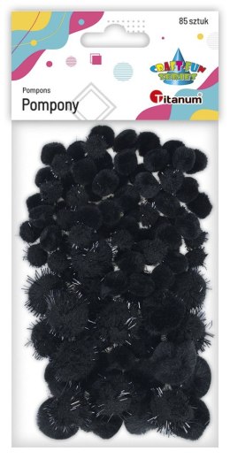 Pompony Craft-Fun Series czarne 85 szt Titanum (DIY-X-24(2)A)