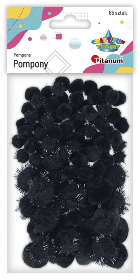 Pompony Craft-Fun Series czarne 85 szt Titanum (DIY-X-24(2)A)