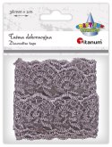 Wstążka Craft-Fun Series Koronka 38x2 [mm x m] szara Titanum (24BR0201-77(G))