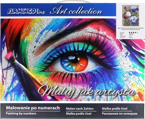 Zestaw kreatywny Malowanie po numerach 40x50cm Irysy Flamingo Line (FYS174)