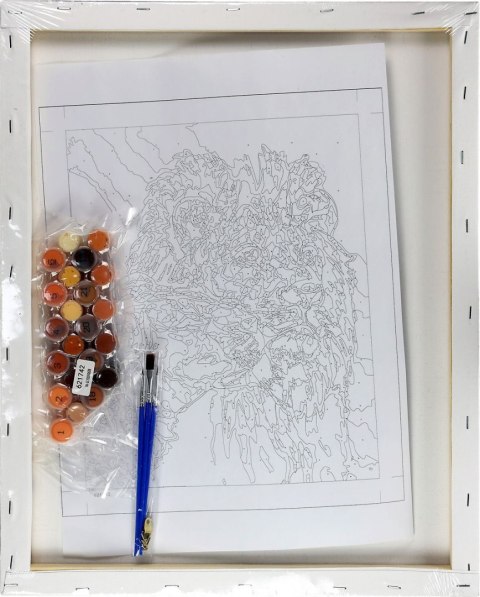 Zestaw kreatywny Malowanie po numerach 40x50cm Lwy Flamingo Line (FSY16)