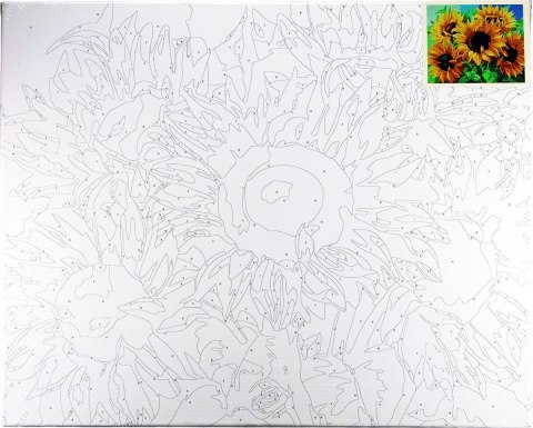 Zestaw kreatywny Malowanie po numerach 40x50cm Słoneczniki Flamingo Line (FDY29)