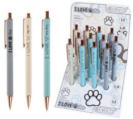 Długopis Zenith 4 Cresco 12 SZT I LOVE PETS 5907464223868 niebieski 1,0mm (230004)