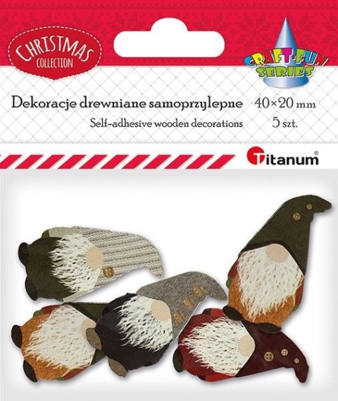 Ozdoba papierowa Craft-Fun Series Skrzat 5 szt Titanum (DIY-CH-MA-021)