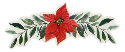 Ozdoba papierowa Craft-Fun Series girlanda z poinsecją Titanum (5szt/6x2,5cm)