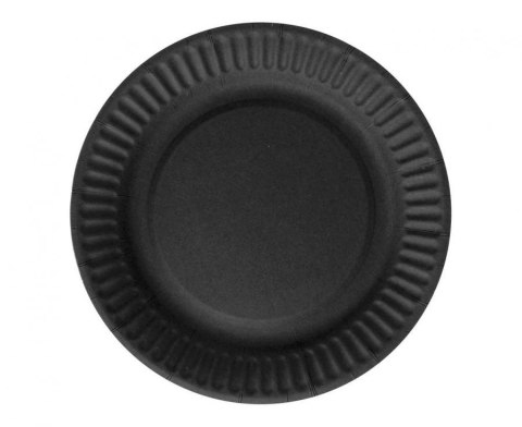 Talerz jednorazowy czarny papier śr. 180mm 6 szt Godan (PF-TPCZ)