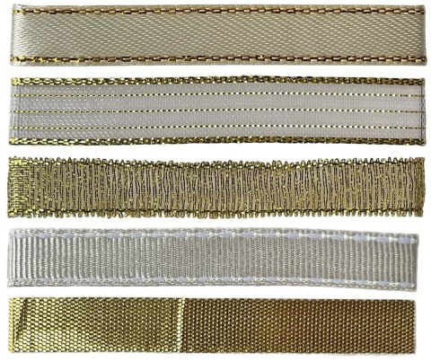 Wstążka Craft-Fun Series 5 wzorów 10x2 [mm x m] złota Titanum (709062（złota))