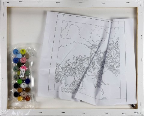 Zestaw kreatywny Malowanie po numerach 40x50cm Ptaki Flamingo Line (FLG019-01)