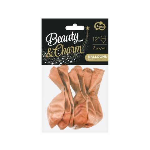 Balon gumowy Beauty&Charm, platynowe 7 szt. miedziana 300mm 12cal Godan (CB-7LMI)
