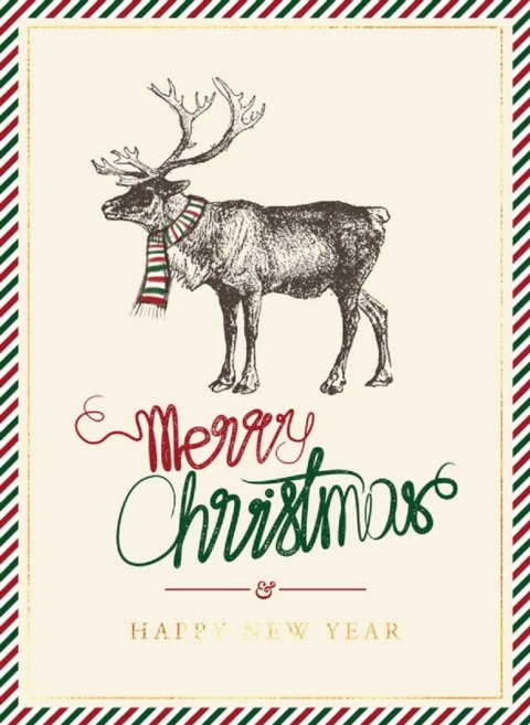 Kartka składana BN 21 RENIFER B6 Henry (5907465663908)