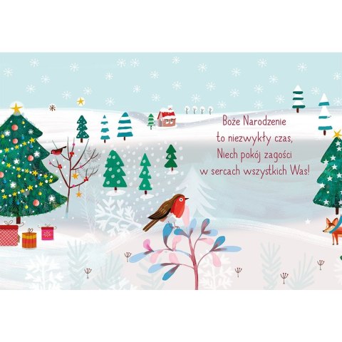 Kartka składana BN CHOINKA W KÓŁKU B6 Henry (5905701480098)