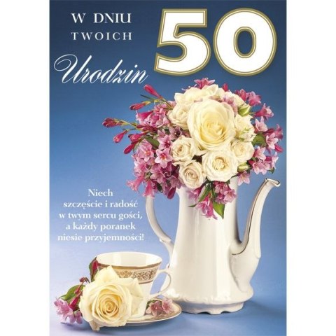 Kartka składana B6 URODZINY Pol-Mak (B6GE_ur_ML)