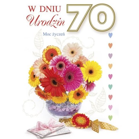 Kartka składana B6 URODZINY Pol-Mak (B6GE_ur_ML)