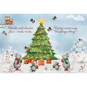 Kartka składana BN CHOINKA NA SANKACH B6 Henry (5905701480616)