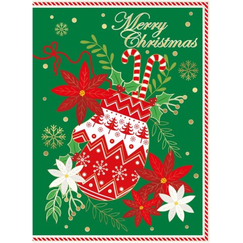 Kartka składana BN SWIATECZNA REKAWICA MERRY CHRISTMAS B6 Henry (5905701480548)