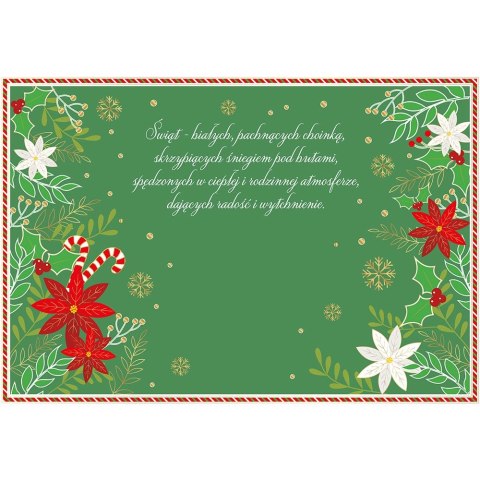 Kartka składana BN SWIATECZNA REKAWICA MERRY CHRISTMAS B6 Henry (5905701480548)