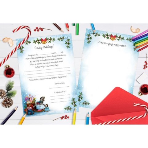 Kartka składana A4 LIST DO MIKOŁAJA MIKOŁAJ U DRZWI Henry (5905701485680)
