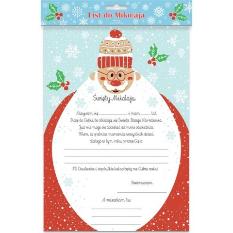Kartka składana A4 LIST DO MIKOŁAJA MIKOŁAJ Z BRODA Henry (5905701485680)