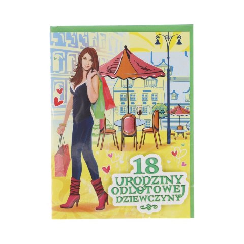 Kartka składana A5 poduszka 18-stka (5902221801433)
