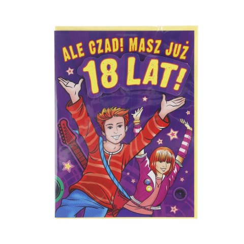 Kartka składana A5 poduszka 18-stka (5902221801433)