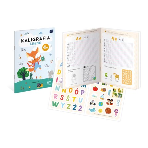 Kolorowanka Kaligrafia A4/16 Interdruk (z naklejkami + zadania)