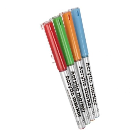 Marker permanentny akrylowy z pedzelkiem wkład mix pędzelek końcówka Starpak (548339)