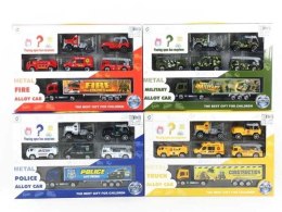 Samochód zestaw aut służb 4 wzory Bigtoys (BA4908)