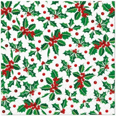 Serwetki Coktail BN Holly Pattern różne bibuła Paw (SDC238800)