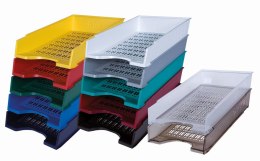 Szuflada na dokumenty ażurowa szary poliester [mm:] 370x256x 70 Donau (7470001-13)