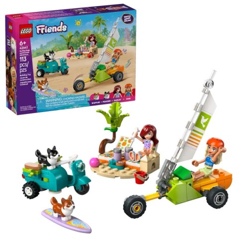 Klocki konstrukcyjne Friends Przygoda z surfującymi psami i skuterem Lego (42641)