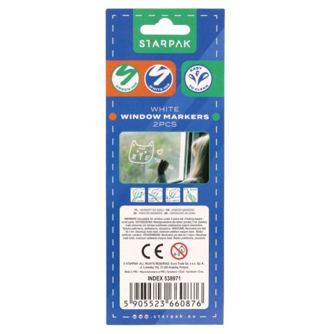 Marker specjalistyczny do szkła wkład biały okrągła końcówka Euro-Trade (538971)