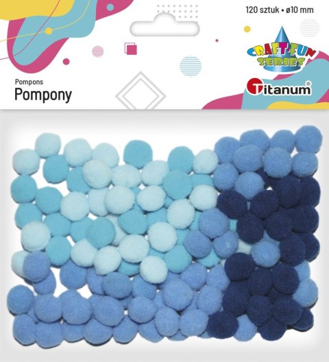 Pompony Craft-Fun Series niebieski 120 szt Titanum (282924)